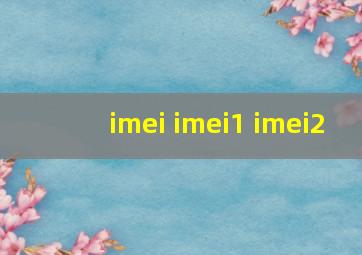 imei imei1 imei2